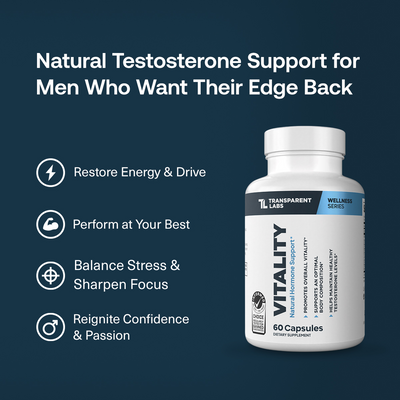 Transparent Labs Vitality | Natural Hormone & Testosterone Support