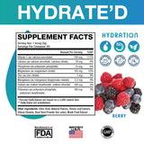 HYDRATE'D ELECTROLYTES - Electrolytes & Minerals ( 60 Servings ) by Sweat Ethic