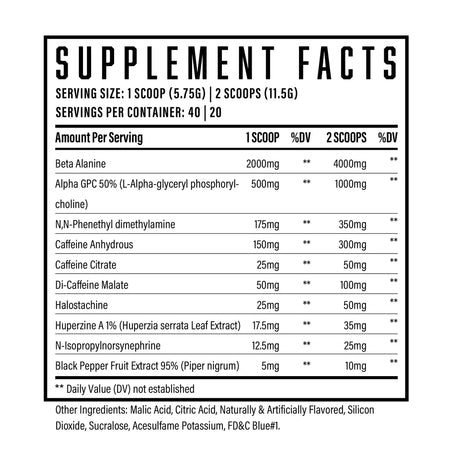 Huge Supplements Wrecked Enraged 40srv - potent high-stimulant pre-workout