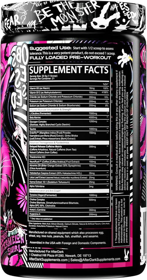 Inhuman Void by Afterdark Supplements | Strongest High-Stim Pre-Workout Powder | Complete Health Shop