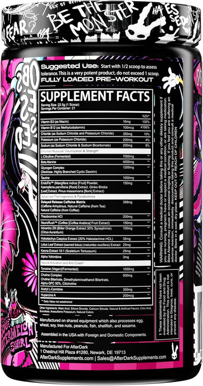 Inhuman Void by Afterdark Supplements | High-Stim Pre-Workout Powder