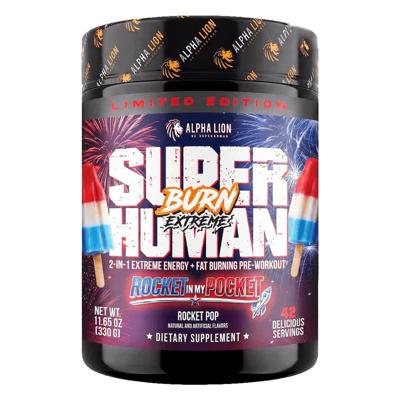 Alpha Lion SuperHuman Burn Extreme Pre-Workout, Limited Edition, 42 Servings Rocket In My Pocket