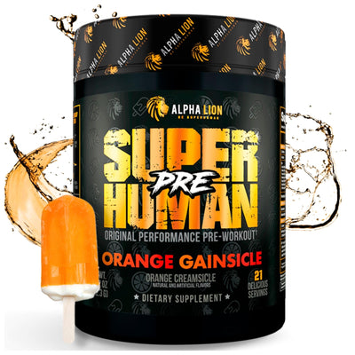 Alpha Lion Super Human Pre Pre-workout in Orange Gainsicle flavor