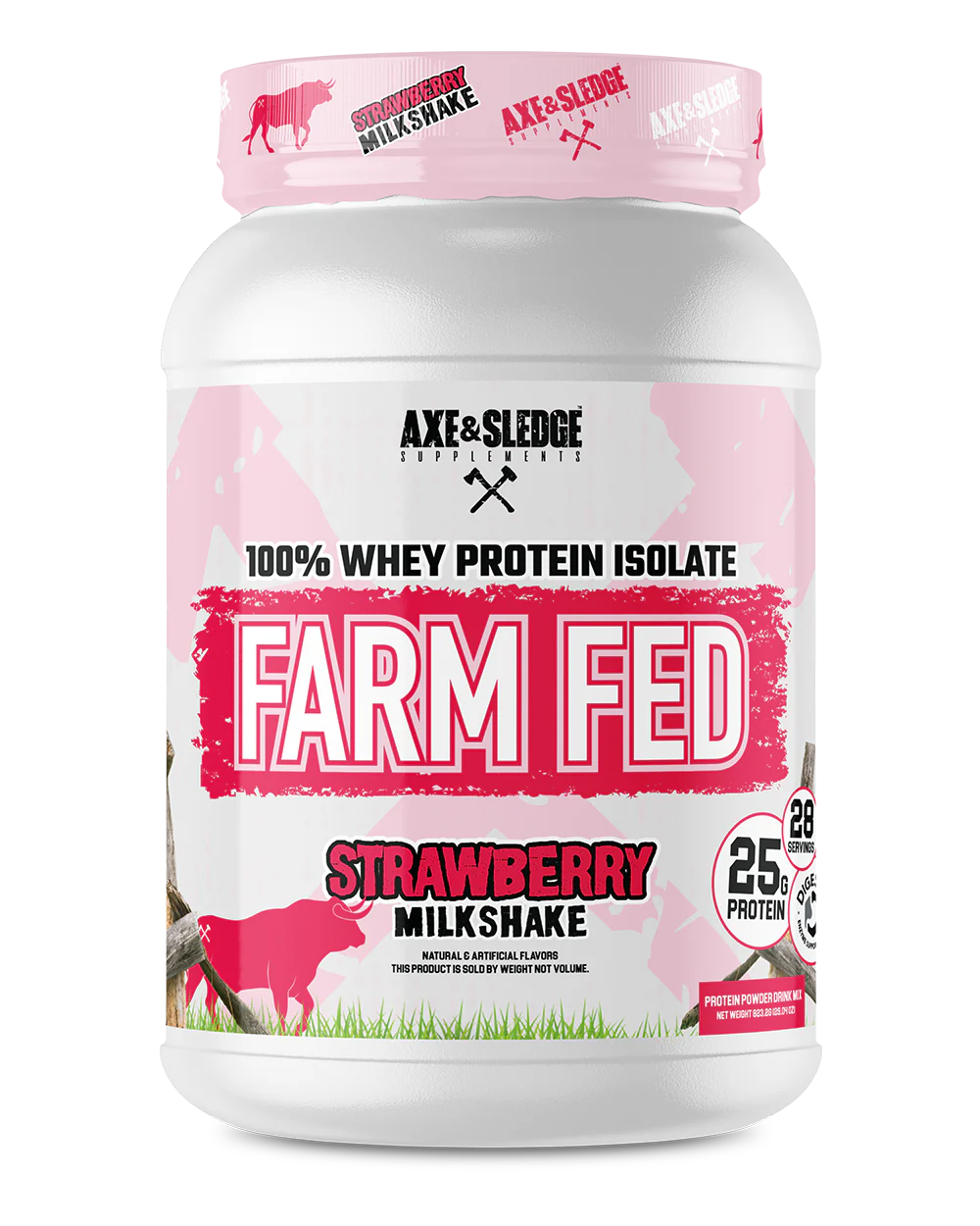 AXE & SLEDGE FARM FED — Grass-Fed 100% Whey Protein Isolate, 25g