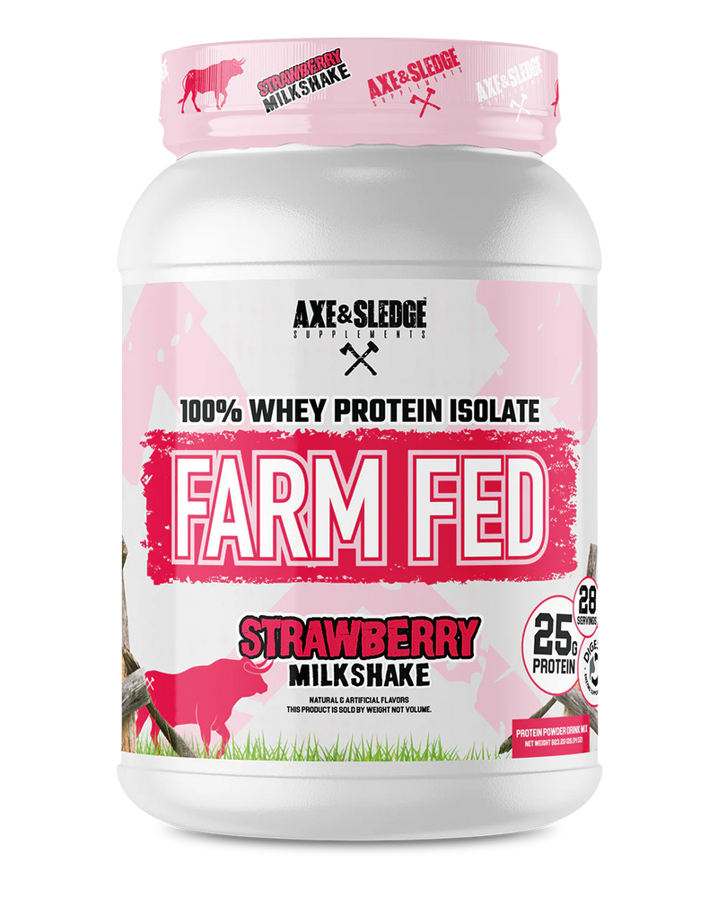 AXE & SLEDGE FARM FED — Grass-Fed 100% Whey Protein Isolate, 25g