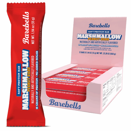 Barebells Marshmallow Peanut Butter protein bar packaging