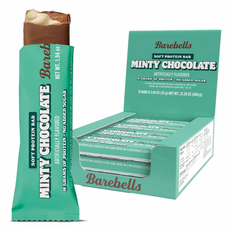Barebells Minty Chocolate protein bar packaging