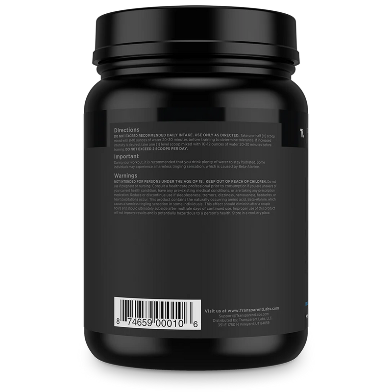 Bulk Black Pre-Workout by Transparent Labs