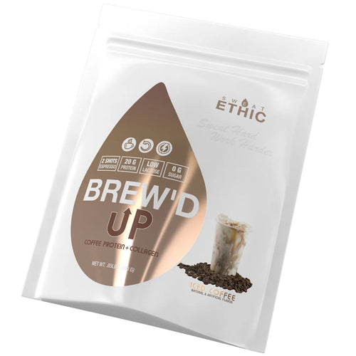 Sweat Ethic Brew'D Up high Protein Isolate Iced Coffee with 0 Sugar and Collagen
