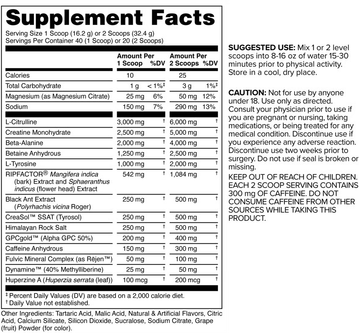 Bucked Up Black Ant Pre-Workout — Strength You Can Feel (Creatine + CreaSol™ SSAT + RipFACTOR®)