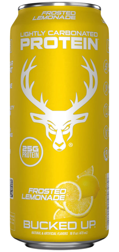 Bucked Up Protein Drink with 0 sugar and no lactose in Frosted Lemonade Flavor