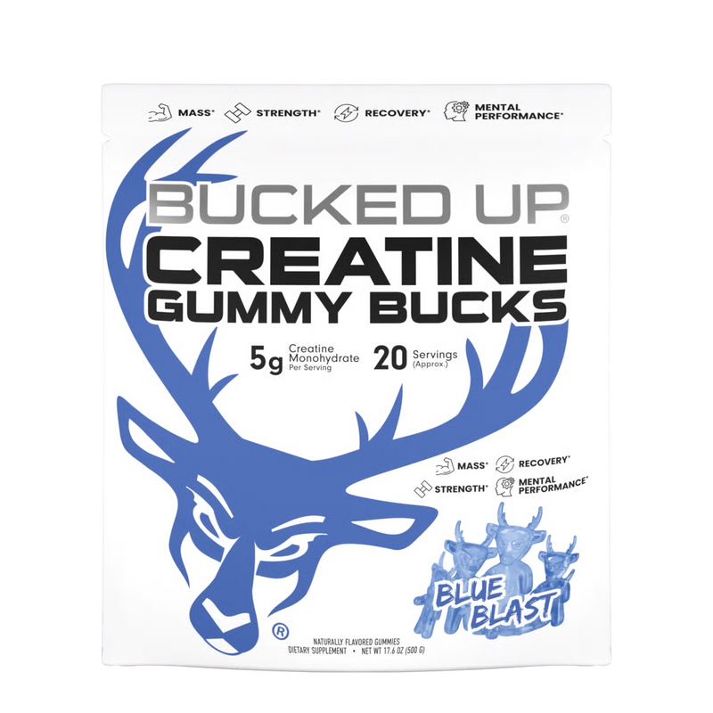 Bucked Up Creatine Gummies Blue Blast