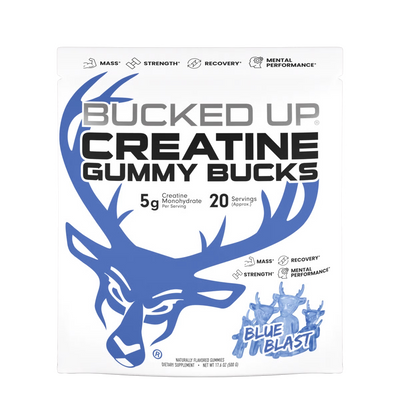 Bucked Up Creatine Gummies Blue Blast