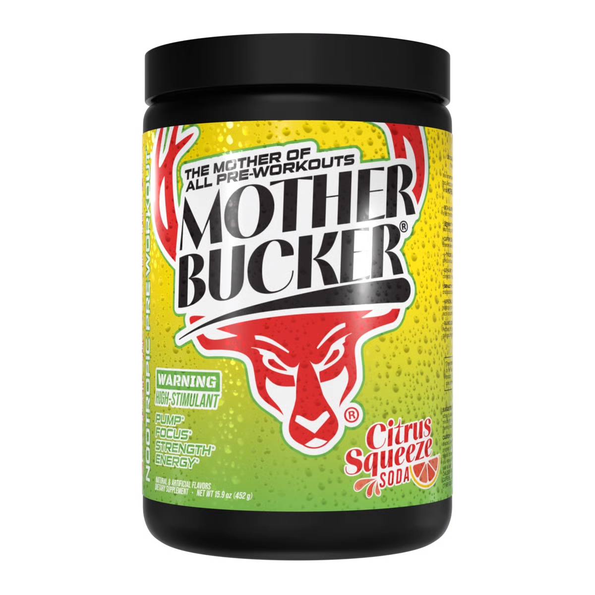 Bucked Up Mother Bucker High-stimulant Pre-workout Citrus Squeeze Soda 