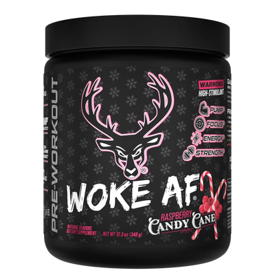 Bucked Up Woke AF Raspberry Candy Cane pre-workout