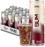 BUM Sugar-Free Energy Drink - Lightly Carbonated & No Artificial Colors, Natural Caffeine & Citicoline for Energy & Focus, Brain Boost & Workout Sports Beverage - 12 oz, 12-Pack