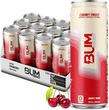 BUM Sugar-Free Energy Drink - Lightly Carbonated & No Artificial Colors, Natural Caffeine & Citicoline for Energy & Focus, Brain Boost & Workout Sports Beverage - 12 oz, 12-Pack