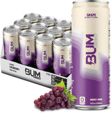 BUM Sugar-Free Energy Drink - Lightly Carbonated & No Artificial Colors, Natural Caffeine & Citicoline for Energy & Focus, Brain Boost & Workout Sports Beverage - 12 oz, 12-Pack