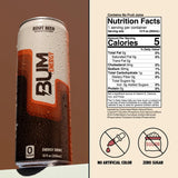 BUM Sugar-Free Energy Drink - Lightly Carbonated & No Artificial Colors, Natural Caffeine & Citicoline for Energy & Focus, Brain Boost & Workout Sports Beverage - 12 oz, 12-Pack