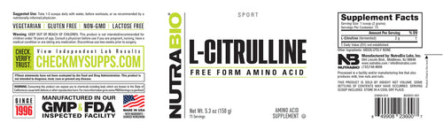Citrulline Powder by Nutra Bio