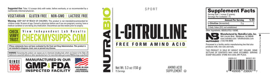 Citrulline Powder by Nutra Bio