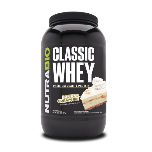 NutraBio Classic Whey Protein  Powder in Banana Cream Pie Flavor