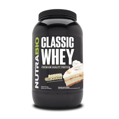 NutraBio Classic Whey Protein  Powder in Banana Cream Pie Flavor