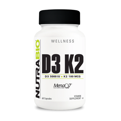 NutraBio Vitamin D3 K2 Mena-Q7 - 5000 IU D3