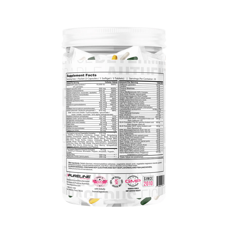 Diva Complete Multi-Vitamin & Mineral Pack for women by Pureline Nutrition