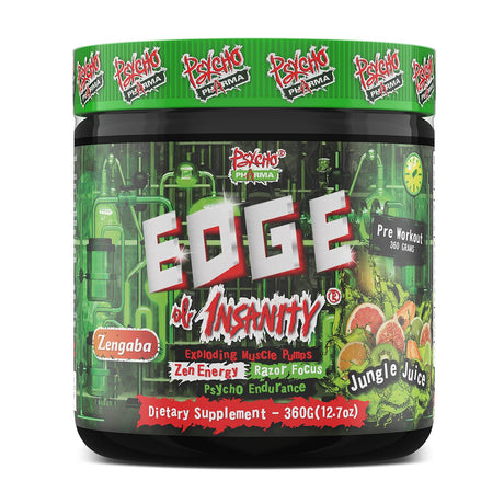 Edge Of Insanity Pre-workout by Psycho Pharma in Jungle Juice flavor