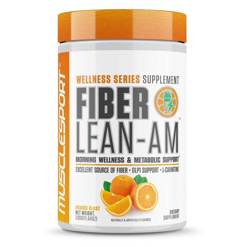 MuscleSport Fiber Lean-AM Fiber Supplement, Orange Blast, 30 Servings Orange Blast
