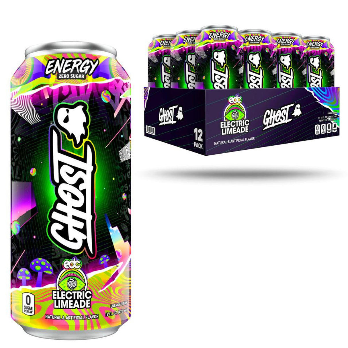 GHOST Energy – Zero Sugar, Low Calorie, Carnipure® L-Carnitine - 12 pack cases