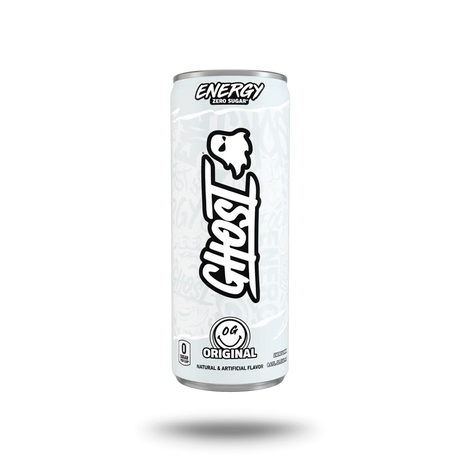 Ghost Energy Drink Can Original Flavor Smooth and fruity, meets balanced and juicy, with notes of bubble gum. This event, festival, and bar exclusive flavor speaks for itself and is crushable for any occasion. Rock it with your favorite mixer or enjoy solo!