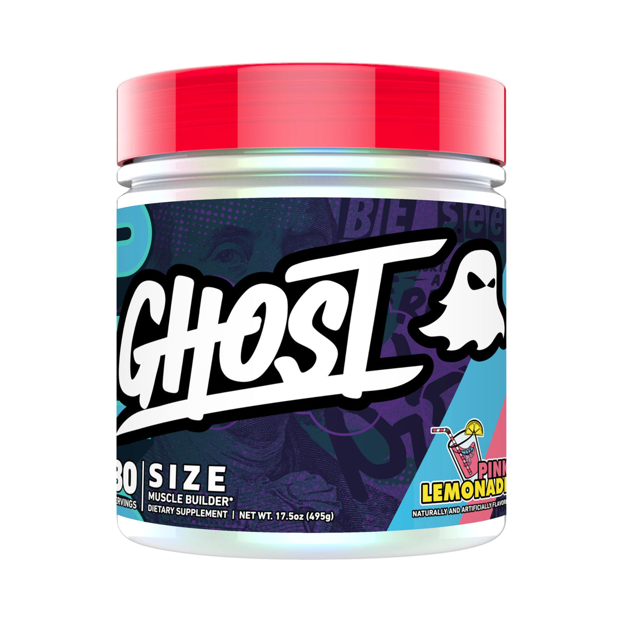 GHOST Size Muscle Builder Dietary Supplement - Muscle Growth and Strength Building Supplements for Men & Women - Creatine, Betaine & Beta-Alanine - Free of Sugar & Gluten, Vegan