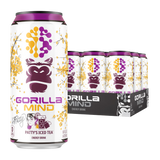 Gorilla Mind Energy Drink – 200 mg Caffeine, Tyrosine & Alpha‑GPC | 12‑Pack