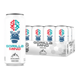 Gorilla Mind Energy Drink – 200 mg Caffeine, Tyrosine & Alpha‑GPC | 12‑Pack