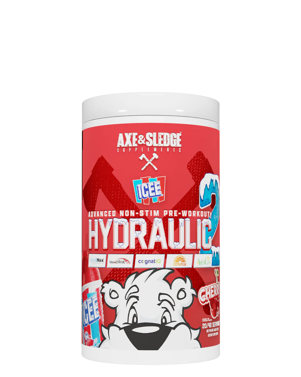 Hydraulic Stimulant-Free Pump Pre-Workout Powder by Axe & Sledge Supplements