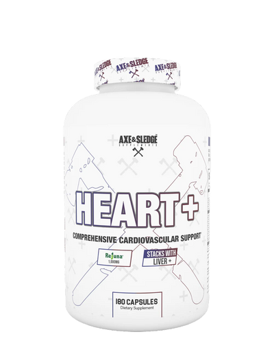 Heart+, Cardiovascular Support and Heart Health Supplement with COQ10, Rejuna, Citrus Bergamot, and Turmeric from Axe & Sledge