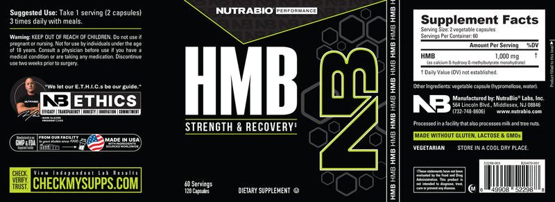 HMB Capsules by Nutra Bio