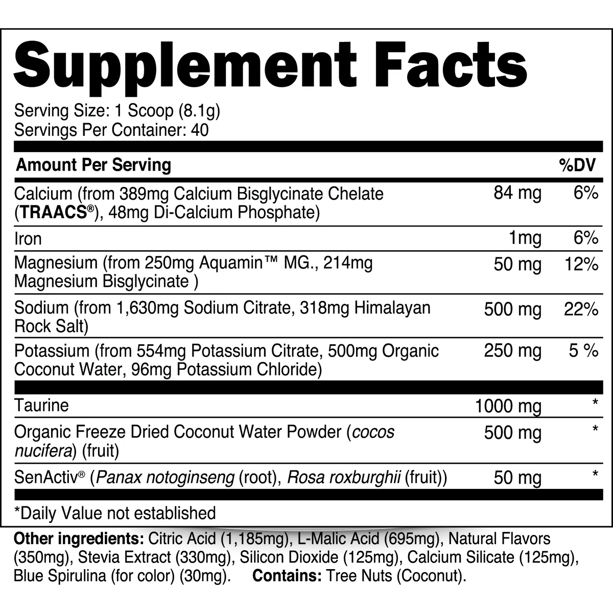 Transparent Labs Hydrate Electrolyte Powder 