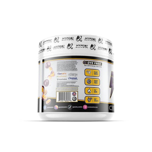 HYPD Supps Re-Charge Energy Supplement container with label on a white background