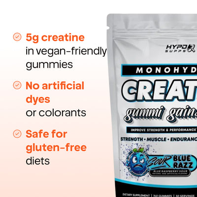 HYPD Supps Gummi Gains – Creatine Monohydrate Gummies for Strength, Endurance & Recovery