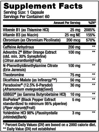 Incinerator Thermogenic Capsule | Hardcore Platinum Weight Management