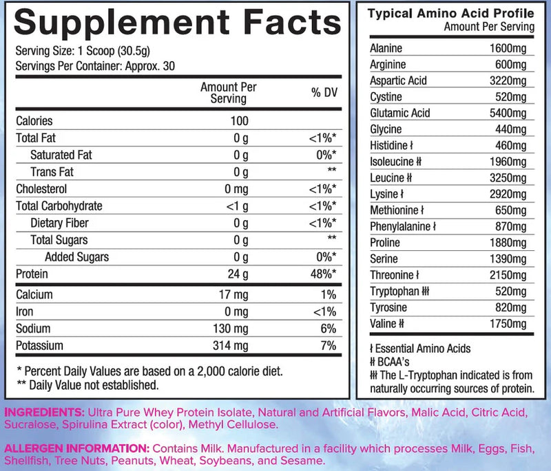 ISO Clear - 25g Whey Protein Isolate by Core Nutritionals