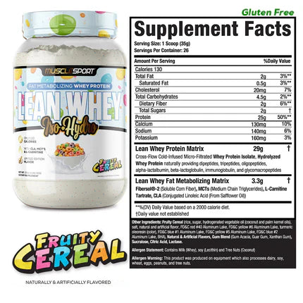 MuscleSport Lean Whey Protein Powder | 25g Isolate + MCT & L-Carnitine