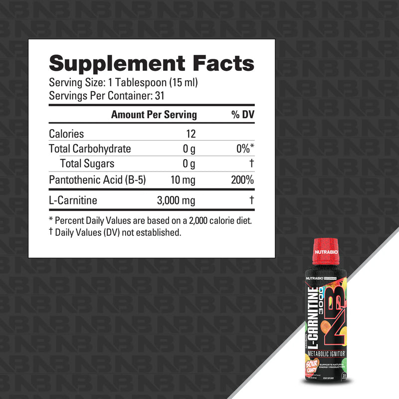 NutraBio L-Carnitine 3000