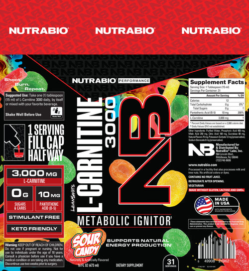 NutraBio L-Carnitine 3000