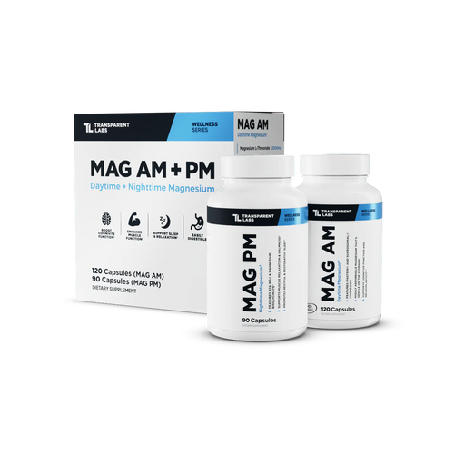 Transparent Labs Mag AM + PM | Magnesium Threonate, Taurinate and Bisglycinate