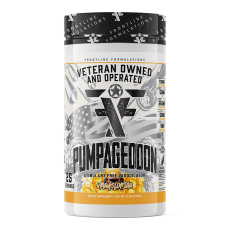 Pumpageddon, Non Stim Pre-Workout Powder, Explosive Workouts, Insane Endurance, Skin Splitting Pumps, Veteran Owned and Operated