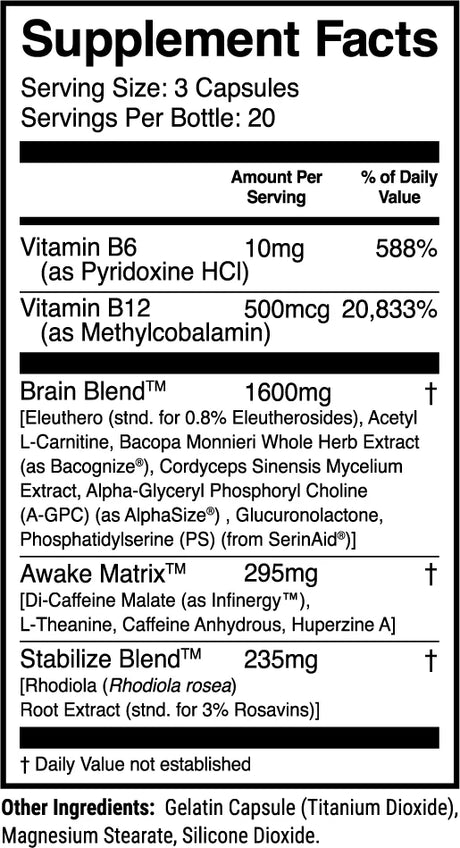 MASTERBRAIN AM Advanced Cognitive Boosting Formula by 1stPhorm